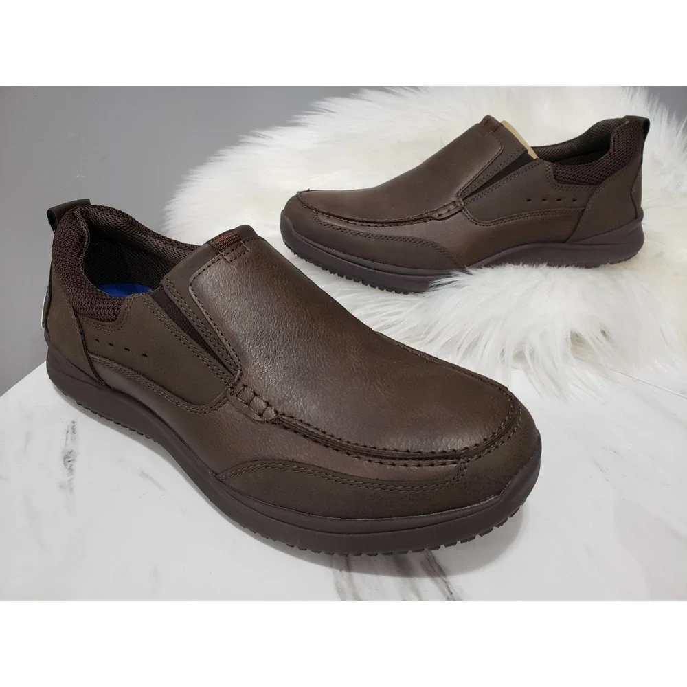NEW NO BOX SIZE 11 Nunn Bush Men's Conway EZ Moc Loafers SLIP ON SHOES BROWN‎